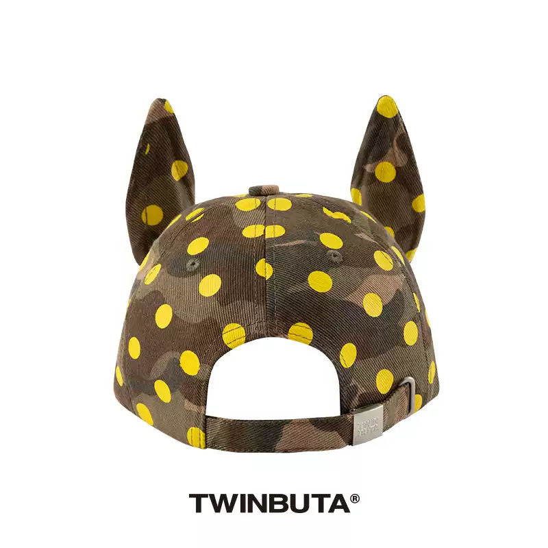 TWINBUTA Don't Touch My Ears Camo Dot Baseball Cap