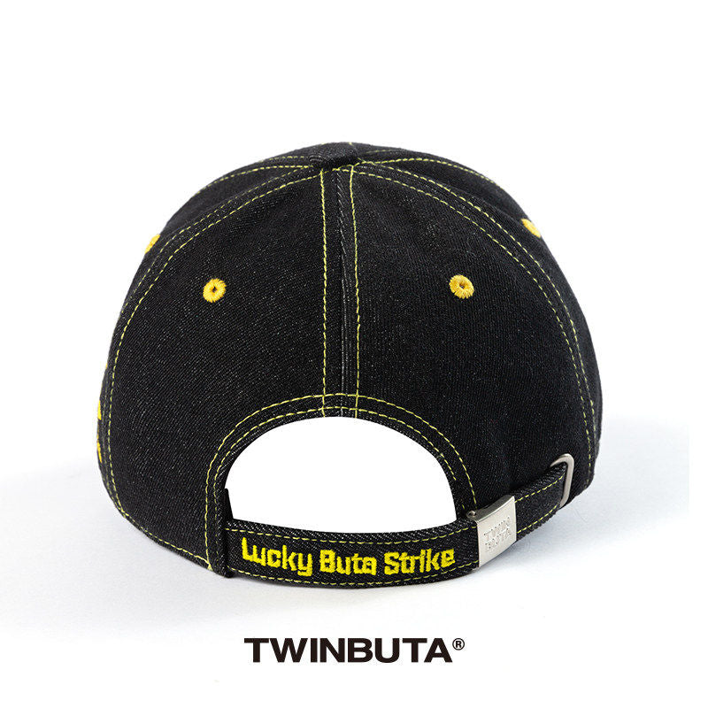 TWINBUTA Rebellious Cupid Washed Contrast Screen Print Baseball Cap