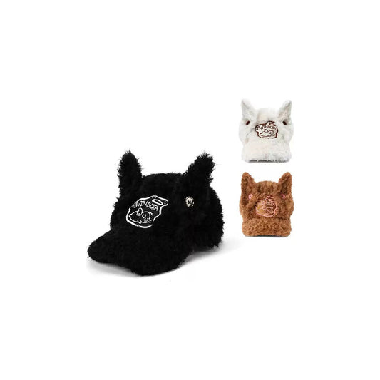 Don't Touch My Ears Plush Ear-Flap Baseball Cap
