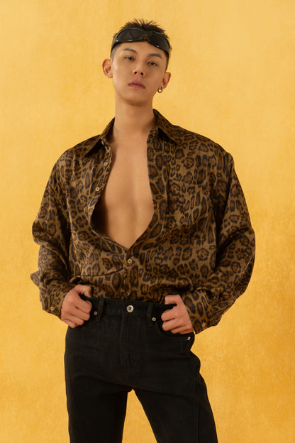 Leopard Print Relaxed Shirt