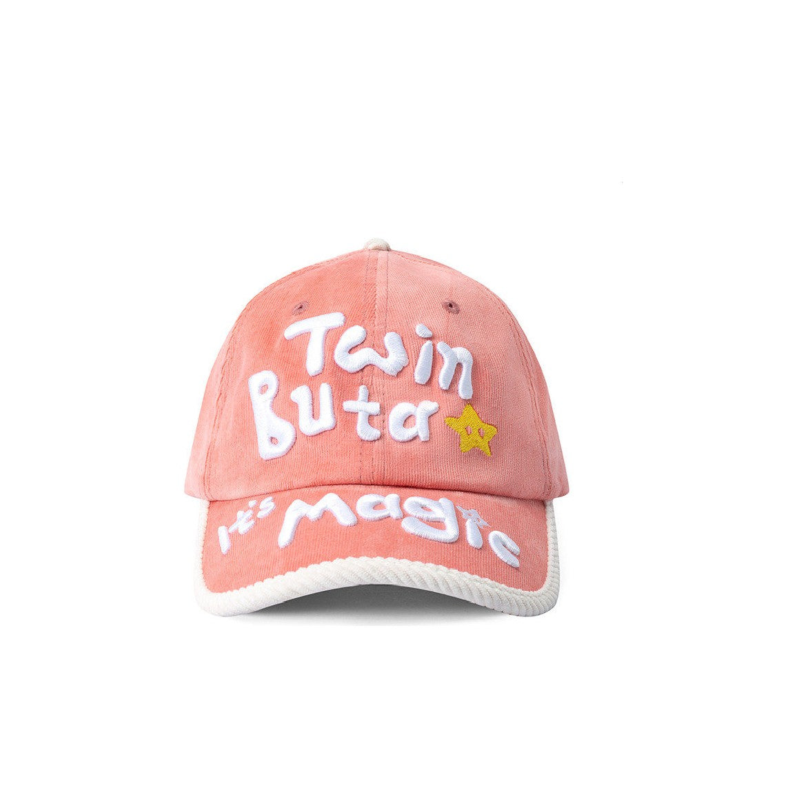 Colorblock Embroidered Corduroy Baseball Cap
