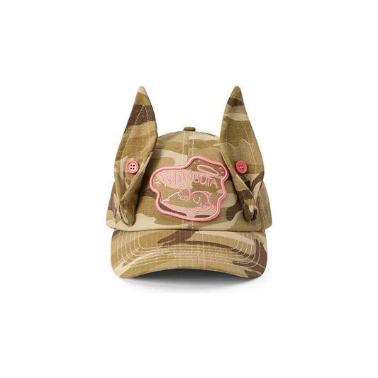 Don't Touch My Ears Camo Ear-Flap Baseball Cap