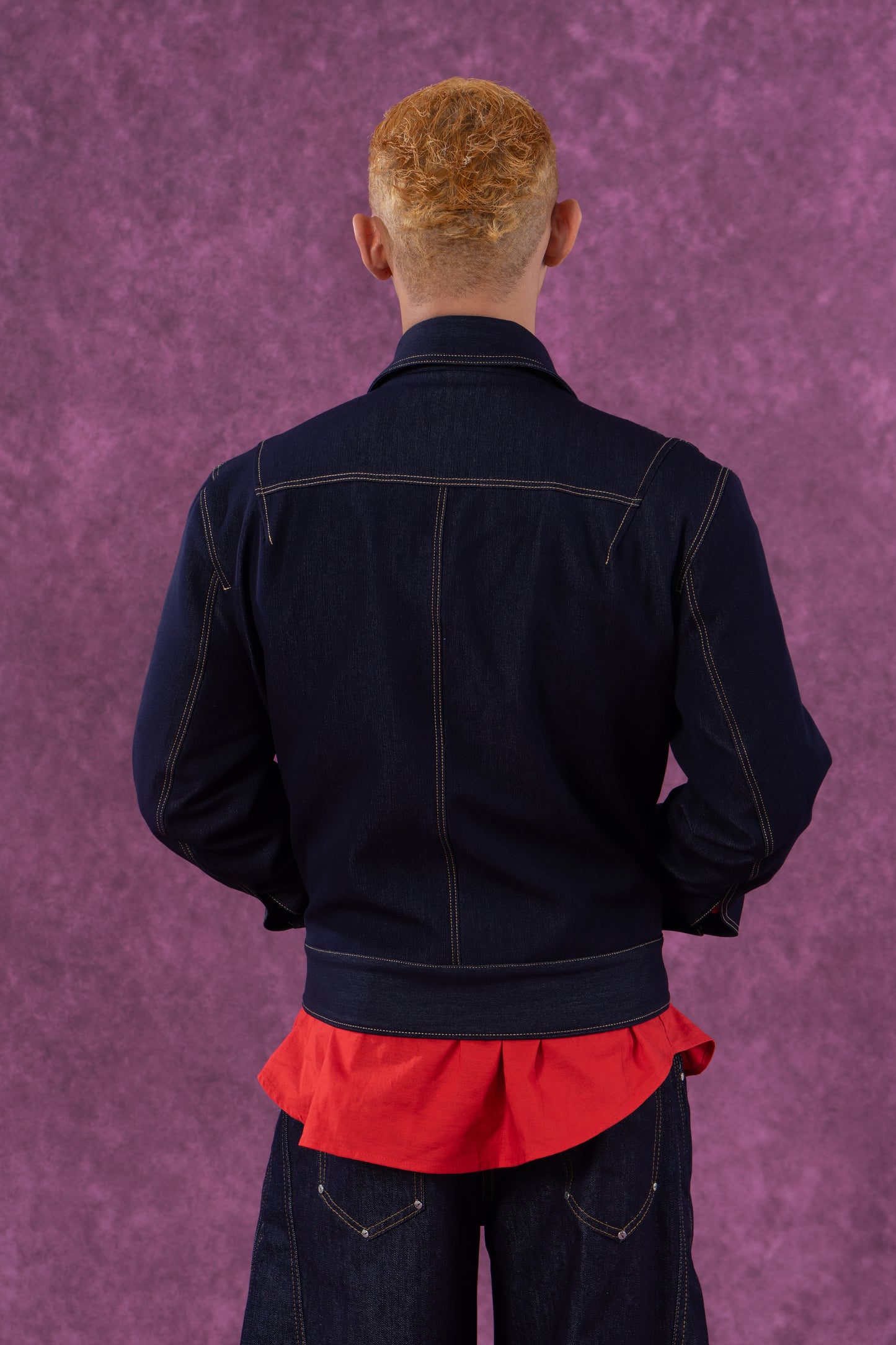 Zip-Front Denim Work Jacket