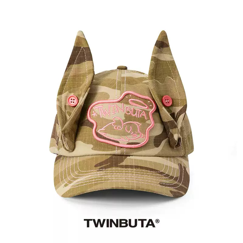 TWINBUTA Don't Touch My Ears Camo Baseball Cap Unisex