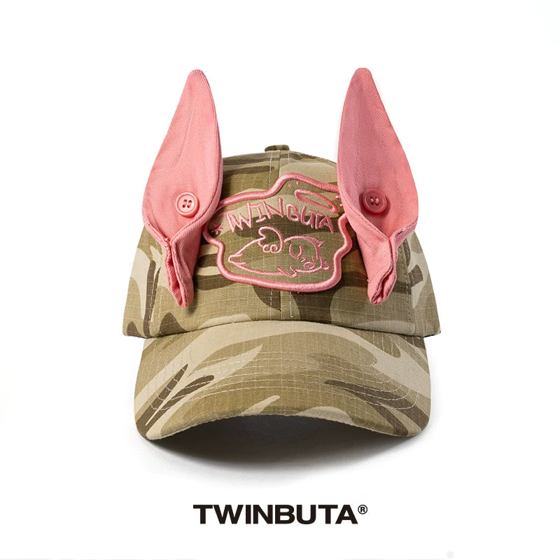 TWINBUTA Don't Touch My Ears Camo Baseball Cap Unisex