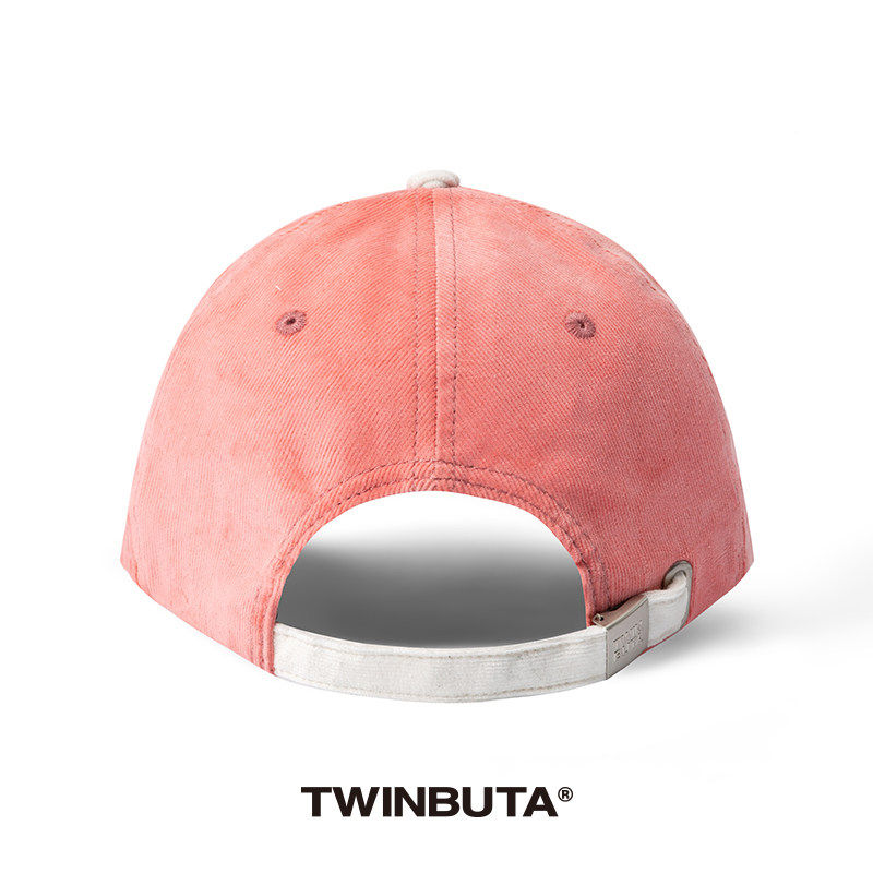 TWINBUTA Colorblock Embroidered Corduroy Baseball Cap