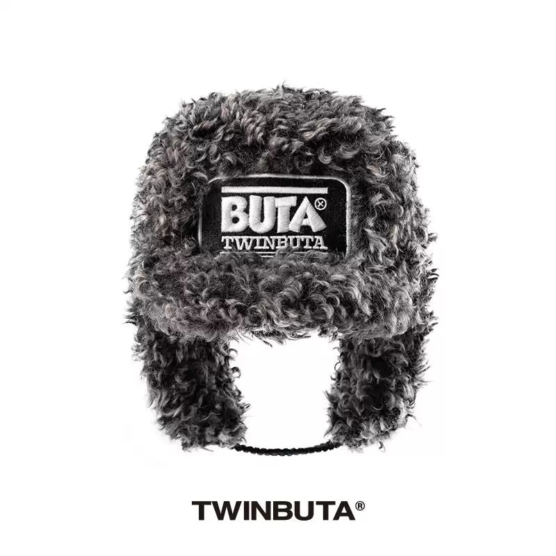 TWINBUTA Plush 3D Embroidery Earflap Hat