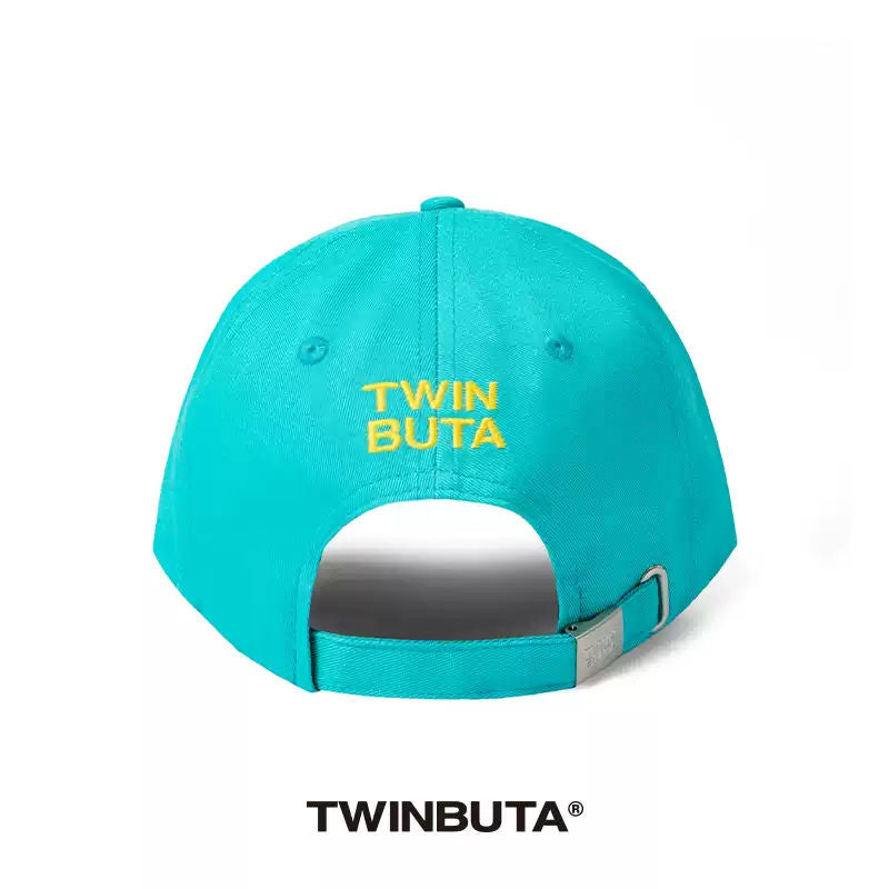 TWINBUTA Colorblock Embroidery Slogan Baseball Cap