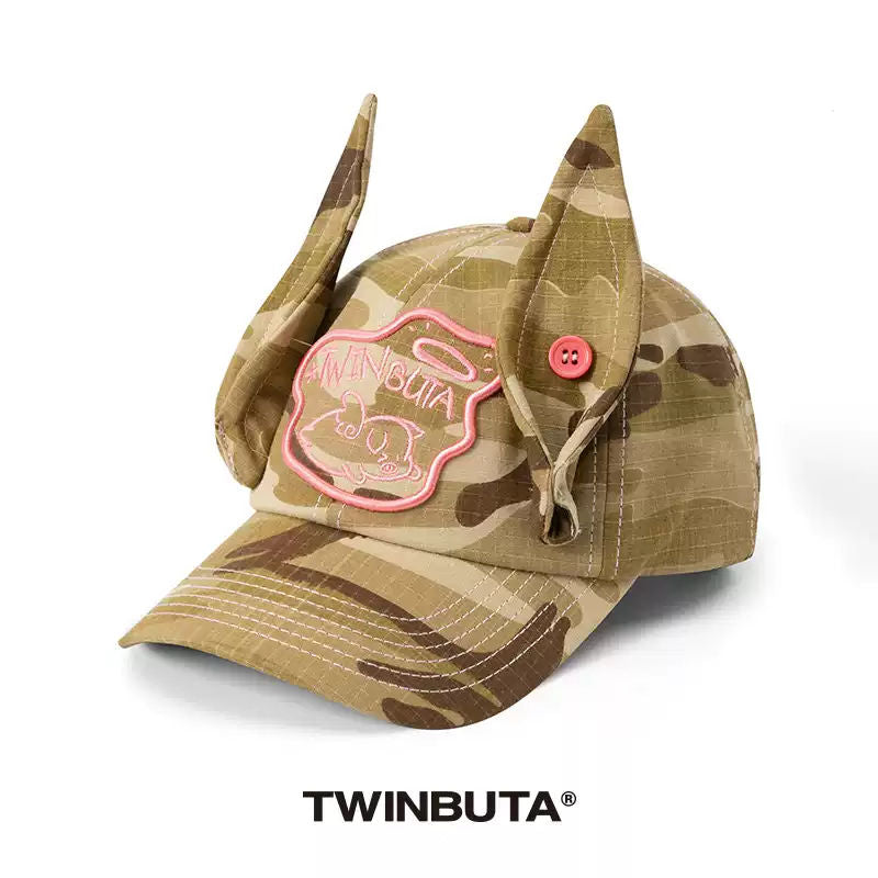 TWINBUTA Don't Touch My Ears Camo Baseball Cap Unisex