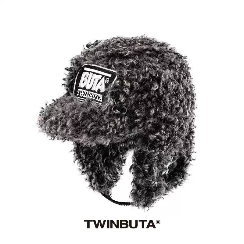 TWINBUTA Plush 3D Embroidery Earflap Hat